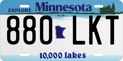 MN license plate 880LKT