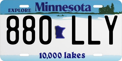 MN license plate 880LLY