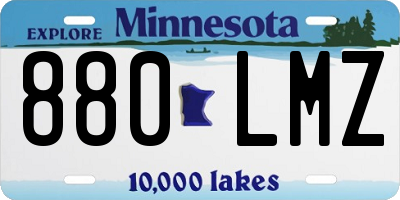 MN license plate 880LMZ