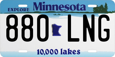MN license plate 880LNG