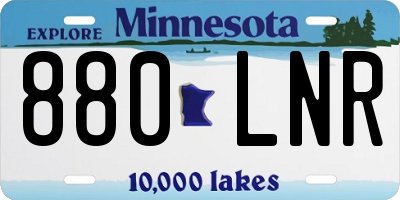 MN license plate 880LNR