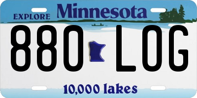 MN license plate 880LOG