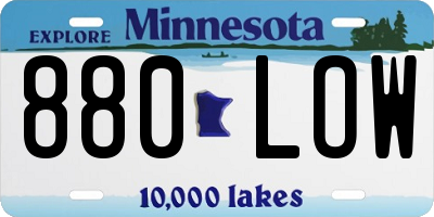MN license plate 880LOW