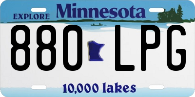 MN license plate 880LPG