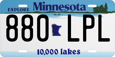 MN license plate 880LPL