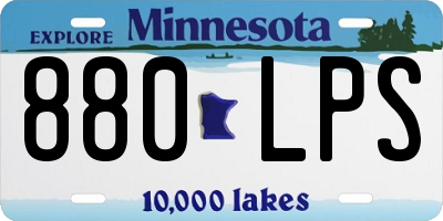 MN license plate 880LPS