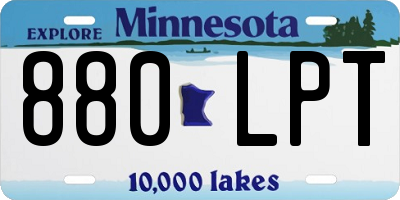 MN license plate 880LPT