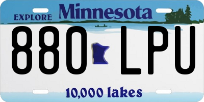 MN license plate 880LPU