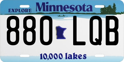 MN license plate 880LQB