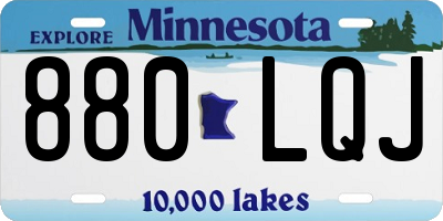 MN license plate 880LQJ