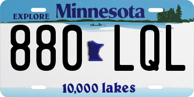 MN license plate 880LQL