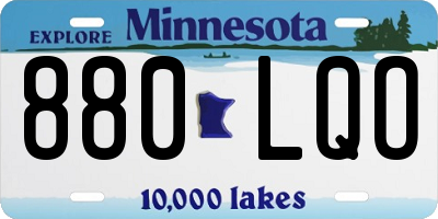 MN license plate 880LQO