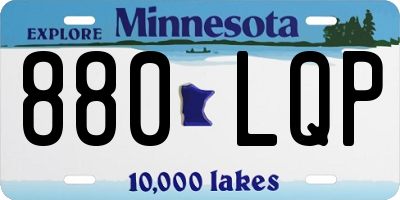 MN license plate 880LQP