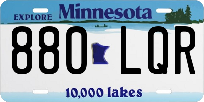 MN license plate 880LQR