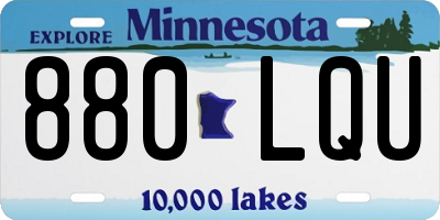 MN license plate 880LQU