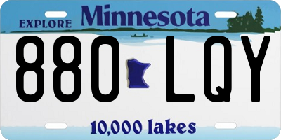 MN license plate 880LQY