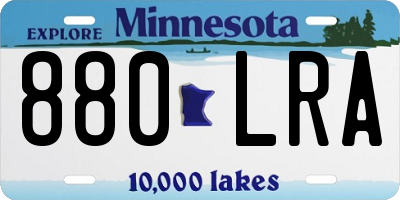 MN license plate 880LRA