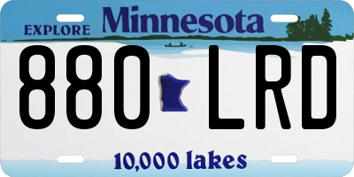MN license plate 880LRD