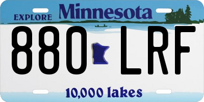 MN license plate 880LRF