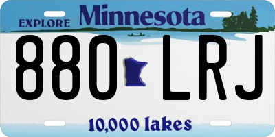 MN license plate 880LRJ