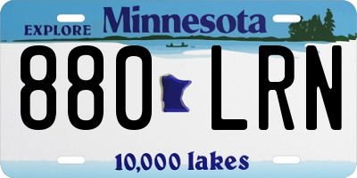 MN license plate 880LRN