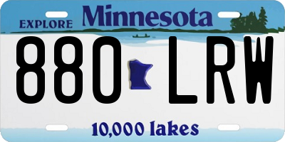 MN license plate 880LRW