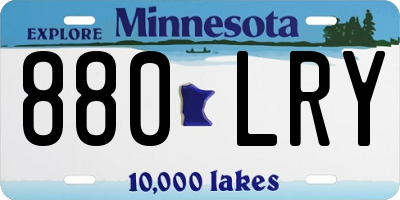 MN license plate 880LRY