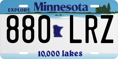 MN license plate 880LRZ