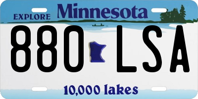 MN license plate 880LSA