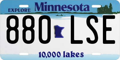 MN license plate 880LSE