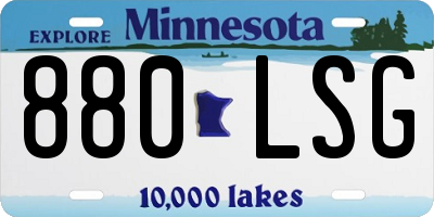 MN license plate 880LSG