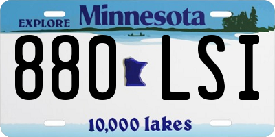 MN license plate 880LSI