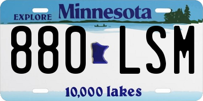 MN license plate 880LSM
