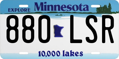 MN license plate 880LSR