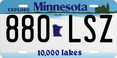 MN license plate 880LSZ