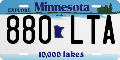 MN license plate 880LTA