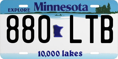 MN license plate 880LTB