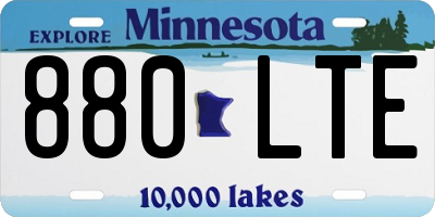 MN license plate 880LTE