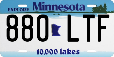 MN license plate 880LTF