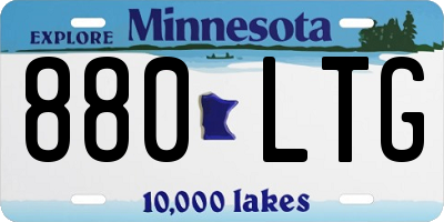 MN license plate 880LTG