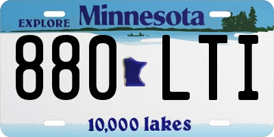 MN license plate 880LTI