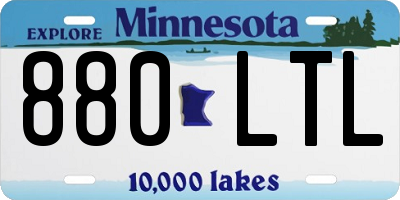 MN license plate 880LTL
