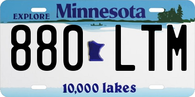 MN license plate 880LTM