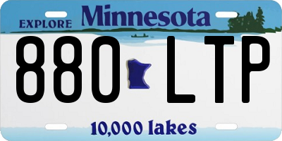 MN license plate 880LTP