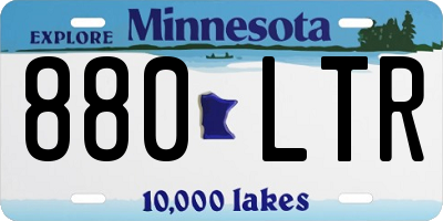 MN license plate 880LTR