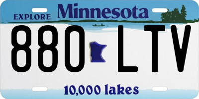 MN license plate 880LTV