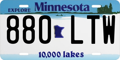 MN license plate 880LTW