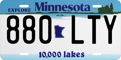 MN license plate 880LTY