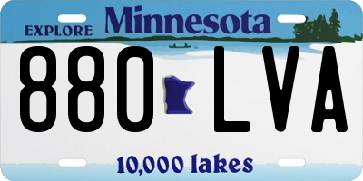 MN license plate 880LVA