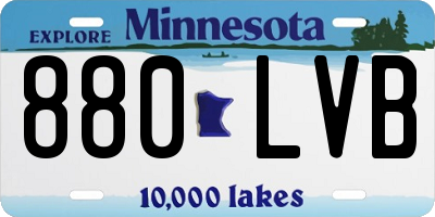 MN license plate 880LVB